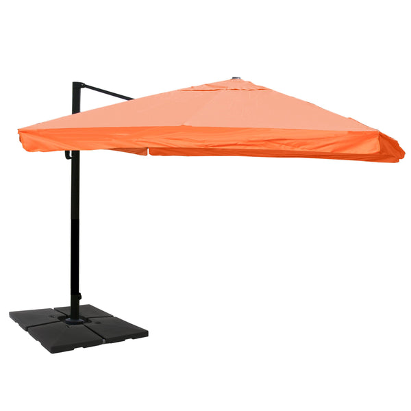 Gastronomie-Ampelschirm 3x4m Flap terracotta mit Ständer