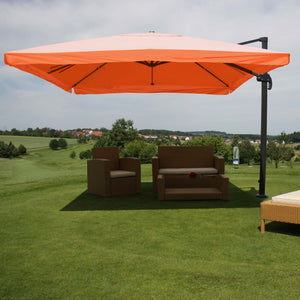 Gastronomie-Ampelschirm 3x4m Flap terracotta ohne Ständer