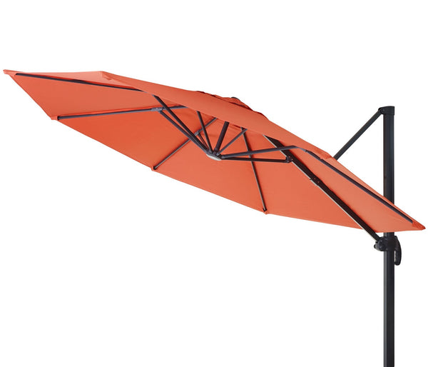 Gastronomie-Ampelschirm rund Ø3m terracotta drehbar mit Ständer