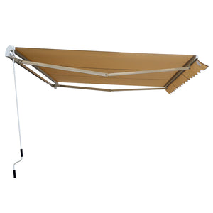 Gelenkarmmarkise Sonnenschutz für Balkon Terrasse mit Kurbel 4,5x3m beige