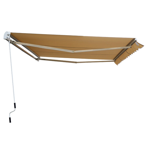 Gelenkarmmarkise Sonnenschutz für Balkon Terrasse mit Kurbel 4,5x3m beige