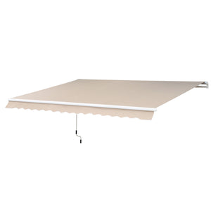 Gelenkarmmarkise Sonnenschutz für Balkon Terrasse mit Kurbel 4,5x3m beige