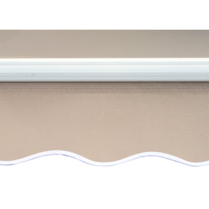 Gelenkarmmarkise Sonnenschutz für Balkon Terrasse mit Kurbel 4,5x3m beige