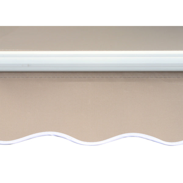 Gelenkarmmarkise Sonnenschutz für Balkon Terrasse mit Kurbel 4,5x3m beige