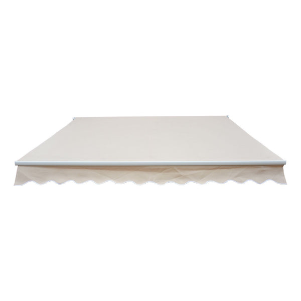 Gelenkarmmarkise Sonnenschutz für Balkon Terrasse mit Kurbel 4,5x3m beige
