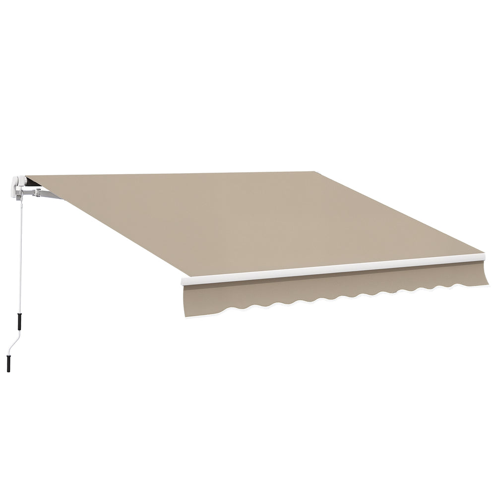Gelenkarmmarkise Sonnenschutz verstellbar mit Kurbel beige