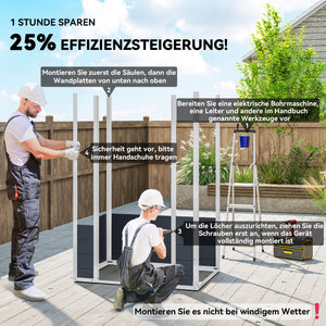 Gerätehaus abschliessbar mit Fenster und Belüftung Kunststoff