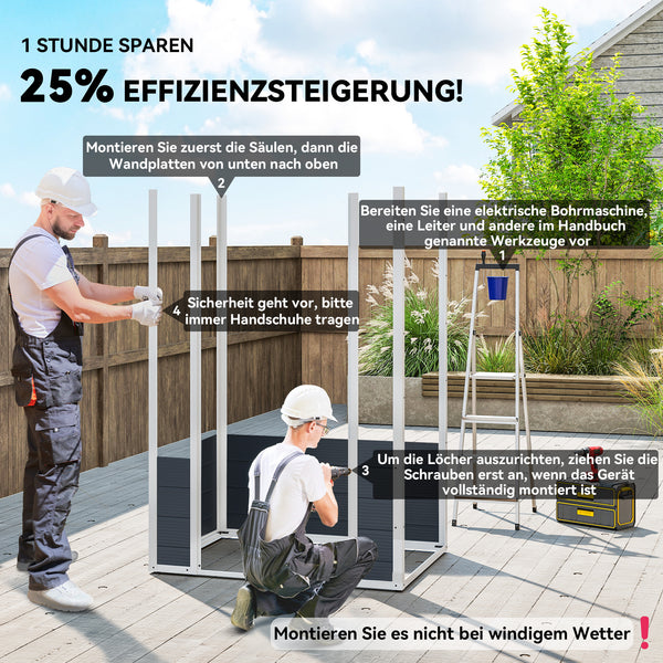 Gerätehaus abschliessbar mit Fenster und Belüftung Kunststoff