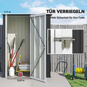Gerätehaus Metall wetterfest mit abschliessbarer Tür für Garten