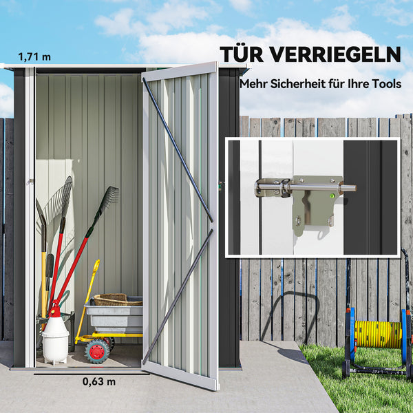Gerätehaus Metall wetterfest mit abschliessbarer Tür für Garten