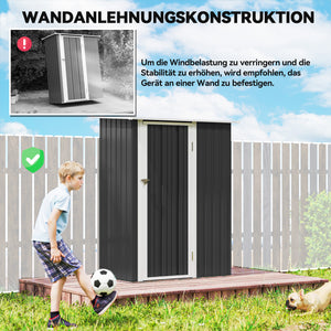 Gerätehaus Metall wetterfest mit abschliessbarer Tür für Garten