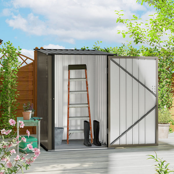 Geräteschuppen Metall für Garten 100x103x160cm braun