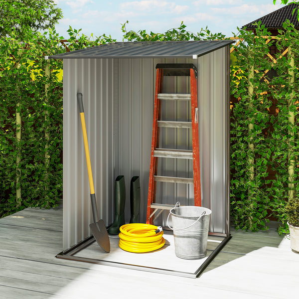 Geräteschuppen Metall für Garten 100x103x160cm braun