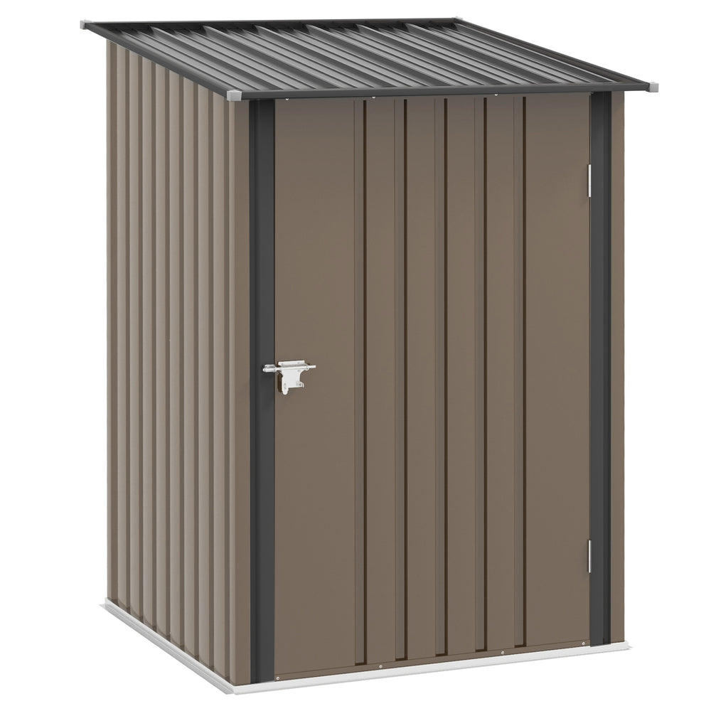 Geräteschuppen Metall für Garten 100x103x160cm braun