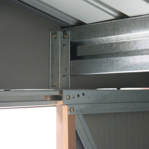 Geräteschuppen Metall mit Schiebetüren 2,1x1,3m gelb