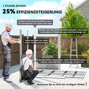Geräteschuppen Metall wetterfest rostfrei abschliessbar 2,4x2m