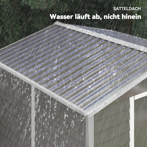 Geräteschuppen Metall wetterfest rostfrei abschliessbar 2,4x2m