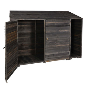 Geräteschuppen Holz anthrazit-grau, 180x250x93cm, MVG-zertifiziert