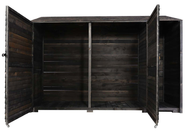 Geräteschuppen Holz anthrazit-grau, 180x250x93cm, MVG-zertifiziert