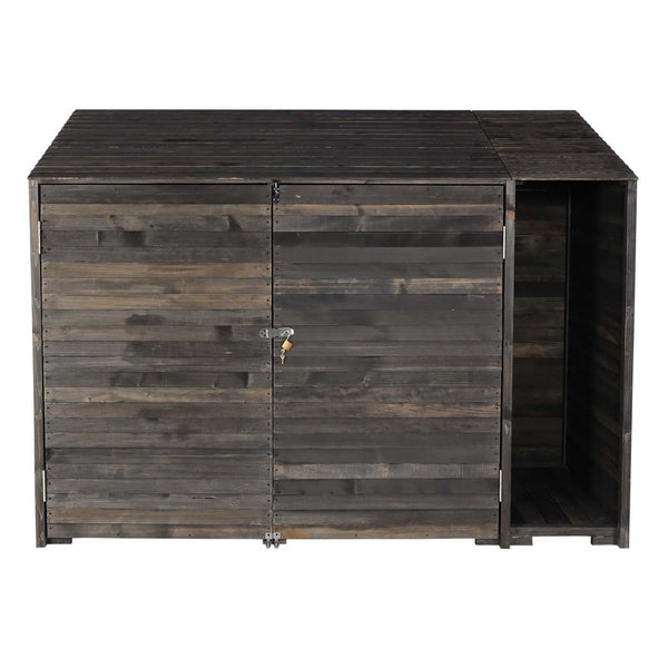 Geräteschuppen Holz anthrazit-grau, 180x250x93cm, MVG-zertifiziert