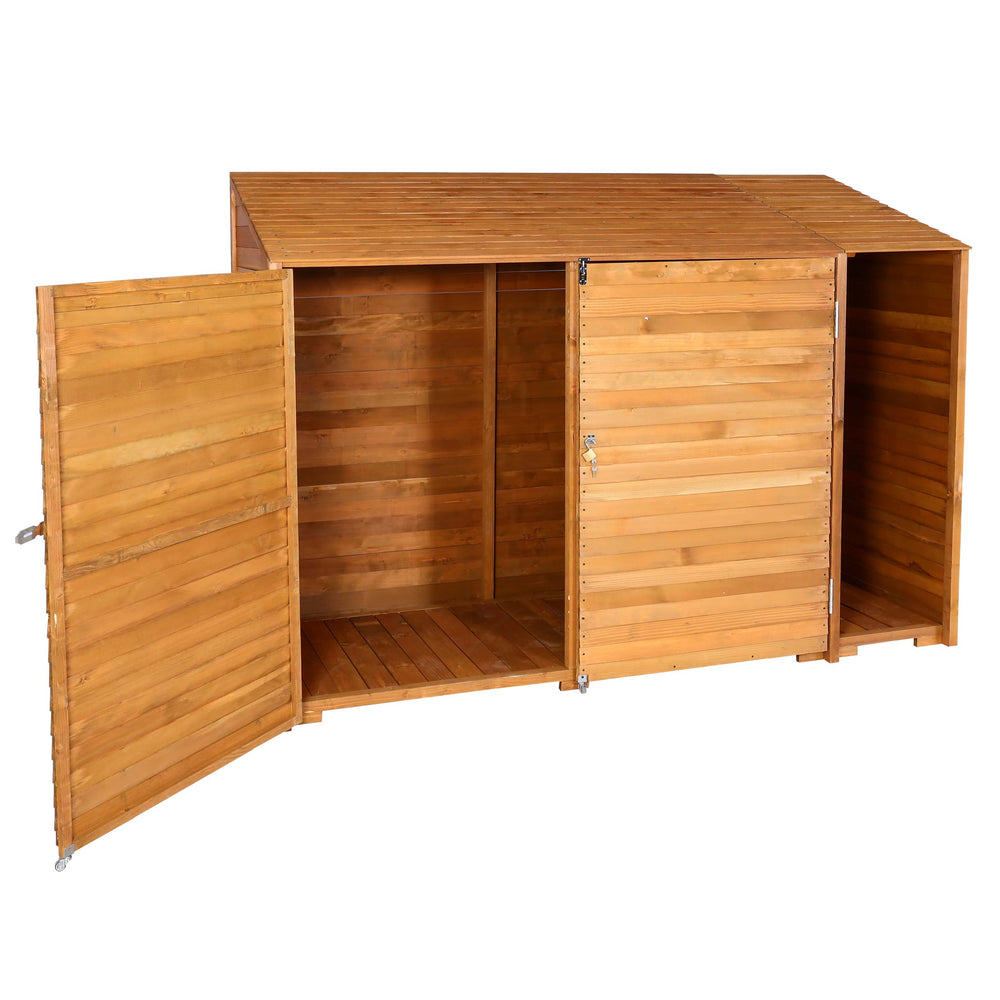 Geräteschuppen Holz natur, geräumig, MVG-zertifiziert, 180x250cm