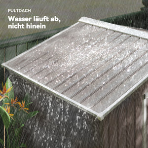 Geräteschuppen Metall mit Schiebetüren ca 2x1m grau