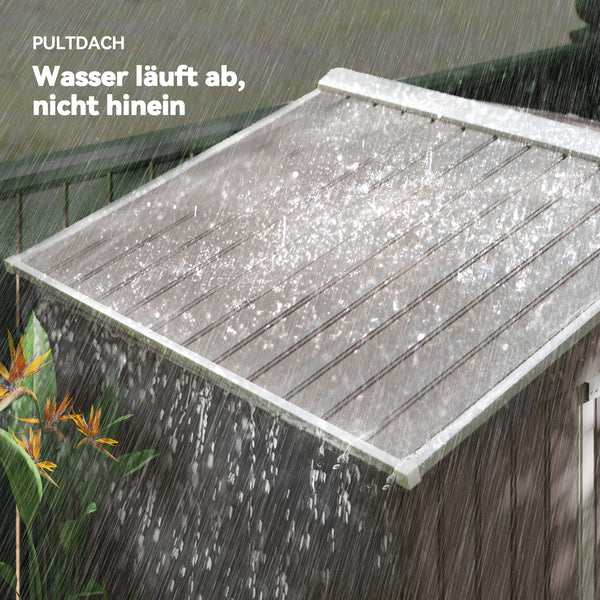 Geräteschuppen Metall mit Schiebetüren ca 2x1m grau