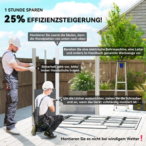 Geräteschuppen Metall wetterfest abschliessbar dunkelgrau