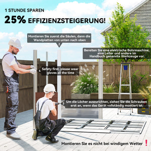 Geräteschuppen Metall wetterfest abschliessbar gross für Garten