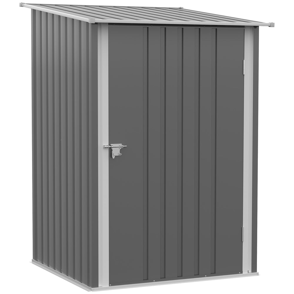 Geräteschuppen Metall klein für Garten grau