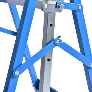 Gerüstbock 2er-Set höhenverstellbar Blau