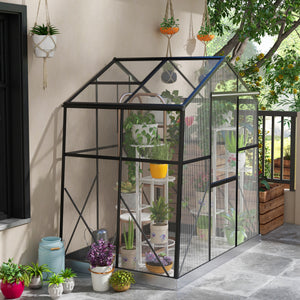 Gewächshaus Aluminium 131x192x203cm Treibhaus 2.51m²