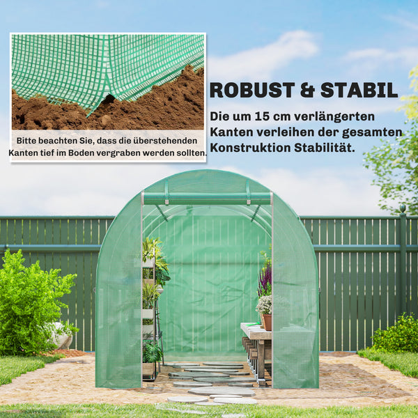 Gewächshausfolie wasserdicht UV Schutz reissfest für Garten 4x2m