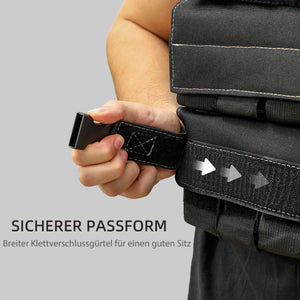 Adjustable 20kg weight vest with reflective stripes