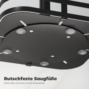 Gewürzregal drehbar 2-stufig für die Küche Metall schwarz