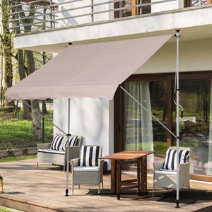 Markise Klemmmarkise Sonnenschutz Beige 200 x 150cm