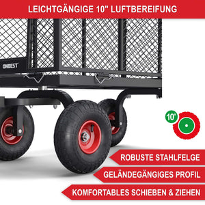 Gitter-Bollerwagen 550kg Transportwagen 205 Liter Volumen