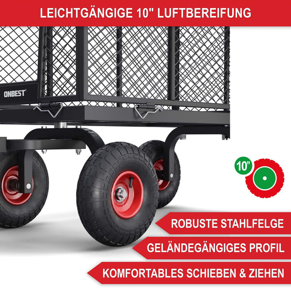 Gitter-Bollerwagen 550kg Transportwagen 205 Liter Volumen