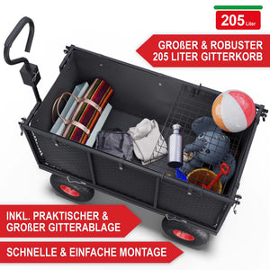 Gitter-Bollerwagen 550kg Transportwagen 205 Liter Volumen