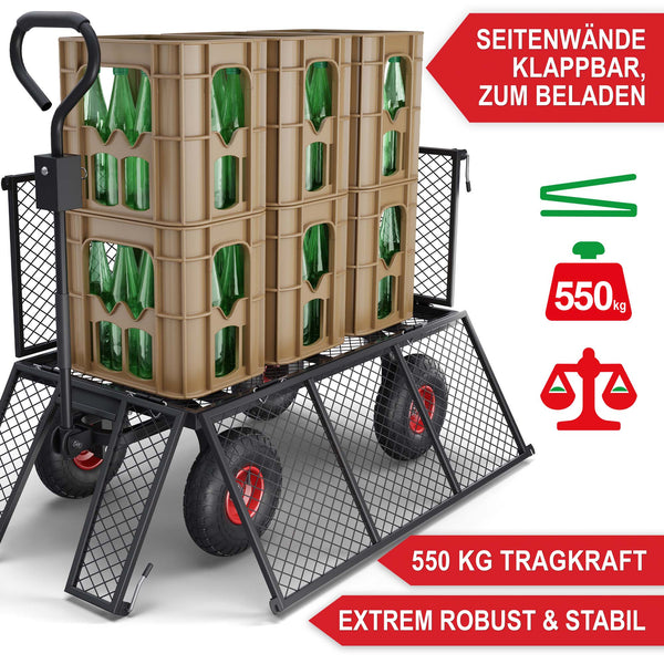 Gitter-Bollerwagen 550kg Transportwagen 205 Liter Volumen
