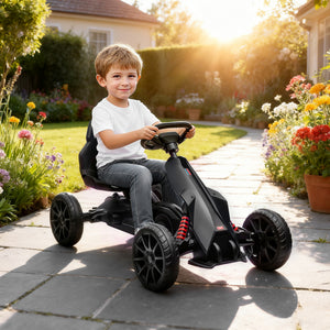 Go-Kart Tretfahrzeug mit Handbremse Outdoor für Kinder 3-8 Jahre