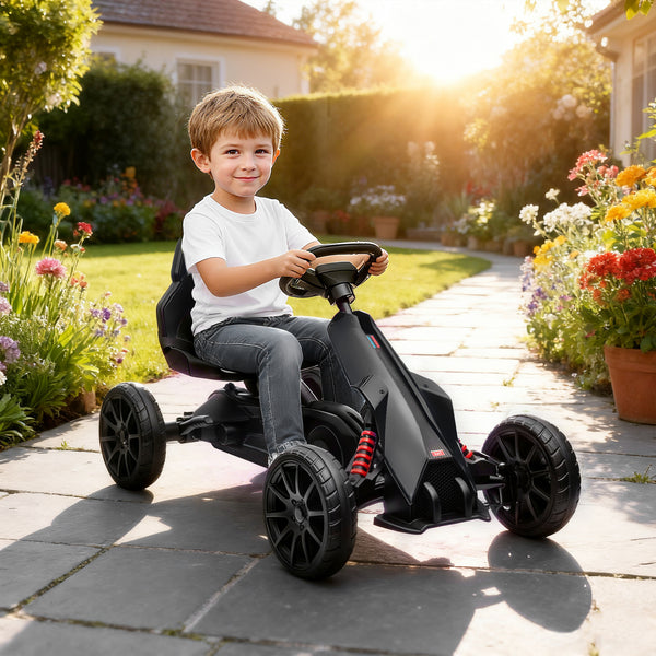 Go-Kart Tretfahrzeug mit Handbremse Outdoor für Kinder 3-8 Jahre