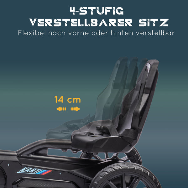 Go-Kart Tretfahrzeug mit Handbremse Outdoor für Kinder 3-8 Jahre
