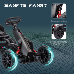 Go-Kart Tretfahrzeug mit Handbremse Outdoor für Kinder 3-8 Jahre