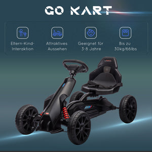 Go-Kart Tretfahrzeug mit Handbremse Outdoor für Kinder 3-8 Jahre