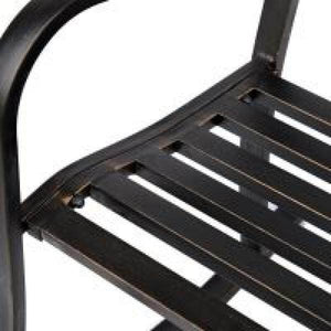 Schaukelstuhl Gartenstuhl antik Metall Bronze