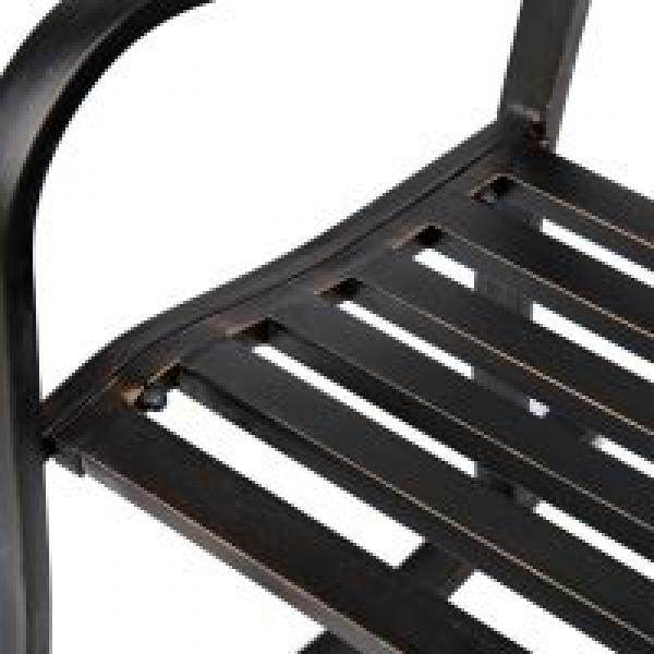 Schaukelstuhl Gartenstuhl antik Metall Bronze