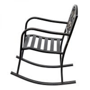 Schaukelstuhl Gartenstuhl antik Metall Bronze