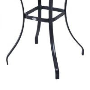 Gartentisch Bistrotisch Hartglas Metall 68,5x68,5cm Schwarz