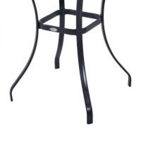 Gartentisch Bistrotisch Hartglas Metall 68,5x68,5cm Schwarz